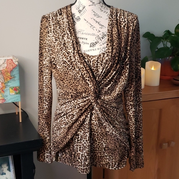 Milano Tops - - Milano blouse cheetah print